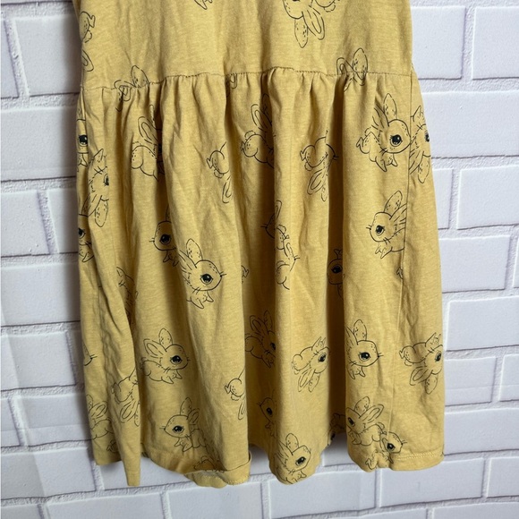 H&M Charming Yellow GIRLS Dress with Bunny Print/size 6X-7 - Picture 4 of 9